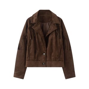 TAOP&ZA Nouvelle Collection Printemps/Été 2026 – Veste Courte <span class=keywords><strong>Femme</strong></span> Tendance et Polyvalente à Revers et Manches Longues avec Pompons 4968034 26090 - Product Image 2