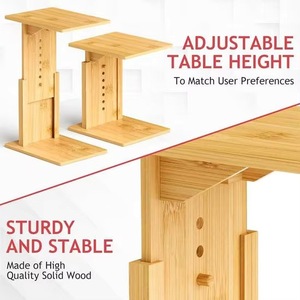 Bamboo <b>C</b>-<b>shaped</b> adjustable side <b>table</b>/sofa/mini height-adjustable coffee <b>table</b>/height-adjustable <b>table</b> for home living - Product Image 5
