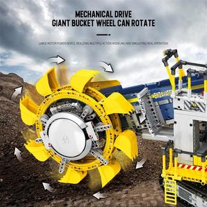 Ensemble <span class=keywords><strong>de</strong></span> blocs <span class=keywords><strong>de</strong></span> construction Reobrix 22017 RC Excavatrice à roues, véhicule <span class=keywords><strong>de</strong></span> construction électrique, briques pour adultes - Product Image 3