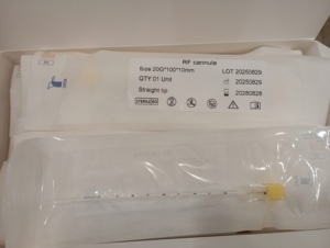 מחט קנולה RF חד פעמית חלקה עם קצה ישר או מעוקל בגדלים 18G 20G 21G 22G לטיפול בכאב, RFA לעמוד השדרה, לשימוש וטרינרי - Product Image 5