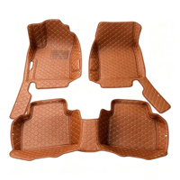 Tapis de sol de voiture en caoutchouc TPE imperméable toutes saisons, 10 mm d'épaisseur, 2 pièces, entièrement enveloppants, avec surface antidérapante