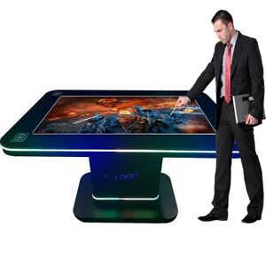 43 Inch Android Windows Lcd Interactieve Smart Touch Tafel Voor Spel Koffiecontrole Tafel Met Nfc Module Power Laadstation C