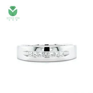 BetterStar Fine Jewelry Paving Diamond Engagement Ring AU750 9k 10k 14k 18k White Gold CVD IGI GIA Lab Grown Diamonds Ring Band