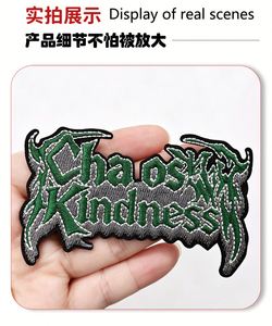 Iron on Embroidered Sweet Edgy Gothic-style butterfly English <b>Letter</b> Patches - Product Image 3