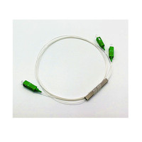 Splitter PLC Kustom 1x2 SC APC Mudah Dipasang Kabel Putih Tipe Mini
