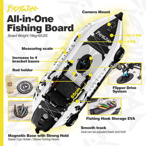 Kayak de pêche gonflable portable Spatium 350 cm, propulsion à pédales, siège rotatif, pêche au coup, support pour moteur électrique, toutes eaux - Product Image 3