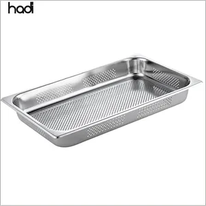 HADI kitchen utensils cooking stainless steel pan commercial cold buffet insert high quality stainless steel gastronorm pan sale