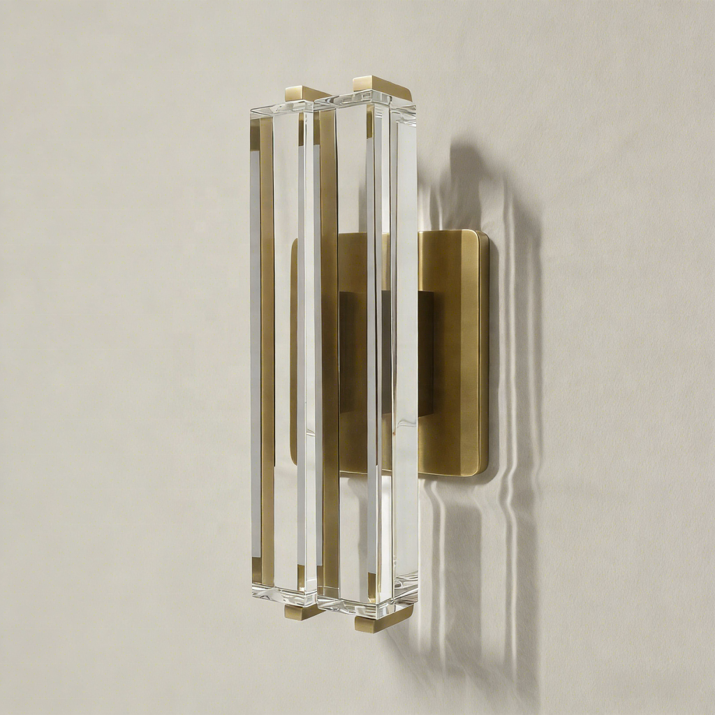 YH Minimalist Nordic Design LED Ceiling Light Antique Crystal 2 Sconces Wall Lamp Vintage LED Indoor Bathroom Dining Room