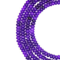Xulin Heilkristall Natürliche Lila Amethyst Abakus-Perlen Trendige Lose Facettierte Edelsteine für DIY Schmuckherstellung