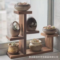 Étagère à fleurs en bois massif, style simple, pour intérieur et balcon, type sur pied, décoration d'intérieur, installation facile