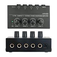 Antarmuka Audio Profesional 4 Input Metal Hifi Mini Amplifier untuk Studio Rekaman