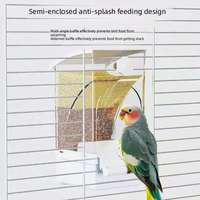 Mangeoire automatique pour perroquets, séparation du fourrage, coque anti-éclaboussures, cyclone, plastique durable, écologique, portable, pour oiseaux