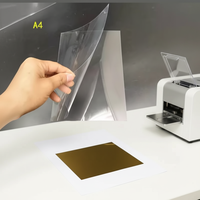 Films de transfert thermique textiles PET lavables, rouleaux de feuille d'estampage à chaud dorée pour T-shirts, écologiques, 640mm*120m, 12 microns