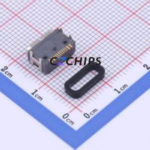 TYPE-C 16PFS 4J-H7.05 IPX6 USB Connector SMD Connector Type-C USB 3.1 Female Horizontal Mount - Product Image 2