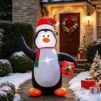Décorations de Noël gonflables pour jardins extérieurs avec lumières LED pour une ambiance festive