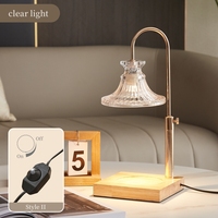 Lampe d'aromathérapie électrique à intensité variable romantique pour bougie de chevet de chambre à coucher diffusant le parfum aucun feu ne peut monter et descendre