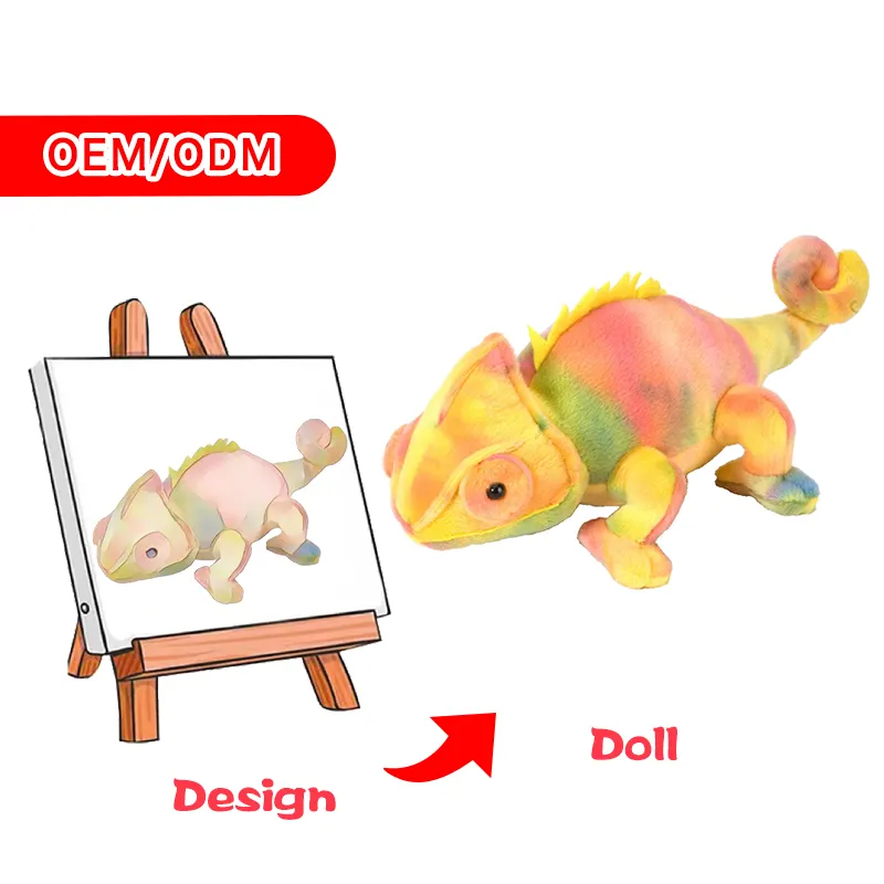 Peluche en peluche lézard dessin animé mignon personnalisé jouets pour enfants garçons Lacertid Gecko caméléon peluche Juguetes De Peluche