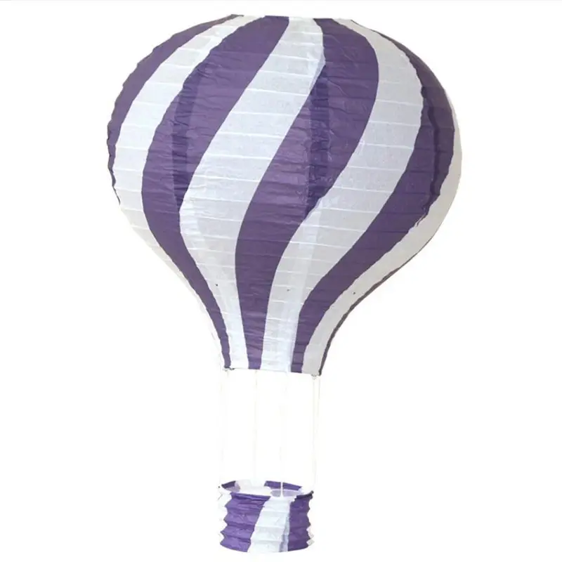 Lámpara de papel con forma de globo de aire caliente, suministros para fiestas y vacaciones, venta al por mayor