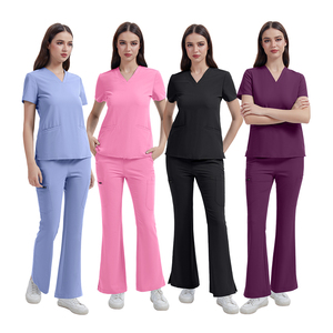 Nuevo pantalón acampanado Hospital médico Scrub tejido quirúrgico clásico Scrub uniformes <span class=keywords><strong>enfermera</strong></span> Scrub Dental <span class=keywords><strong>asistente</strong></span> Hospital uniforme - Product Image 3