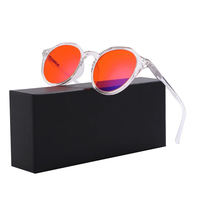 Pour hommes femmes mieux dormir 99% 100% orange rouge rond élégant anti lumière bleue bloquant protection filtre ordinateur lunettes