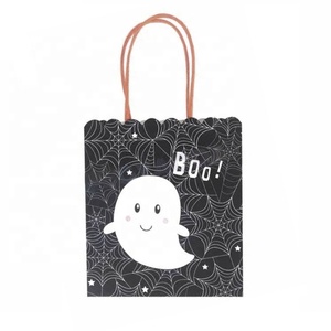 Pequeña de <span class=keywords><strong>papel</strong></span> <span class=keywords><strong>Kraft</strong></span> blanco bolsa de compras con cordón de manejar - Product Image 4
