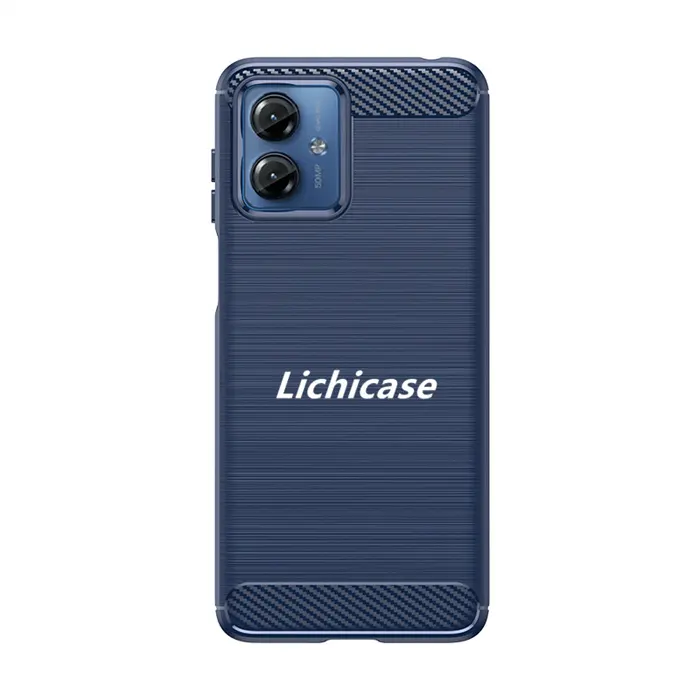 Lichicase silicona suave cepillado TPU textura accesorios móviles para Motorola G14 G84 funda a prueba de golpes