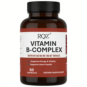 วิตามินบีรวมชนิดแคปซูลสำหรับผู้ใหญ่ (B1/B2/B3/B5/B6/B7/B9/B12) อาหารเสริมเพื่อสุขภาพหัวใจและพลังงาน 60 แคปซูล จำหน่ายจำนวนมากจากโรงงาน - Product Image 1