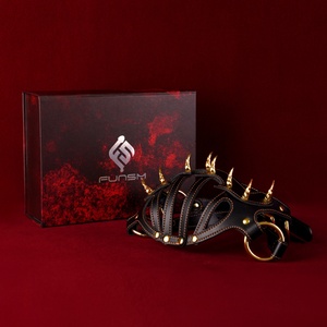 Máscara de Cuero PU para Parejas, Máscara Facial para Coqueteo, Arnés de Bondage para la Cabeza, Accesorio Sexy para Juegos de Fiesta, Cosplay, Juguetes Sexuales - Product Image 3