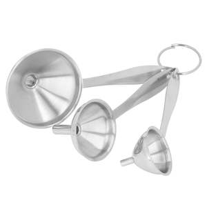 Hot Seller <b>Mini</b> Stainless Steel Kitchen <b>Bottle</b> Funnel Set Oil Filter Tool Powder Long Handle Funnel Set - Product Image 5