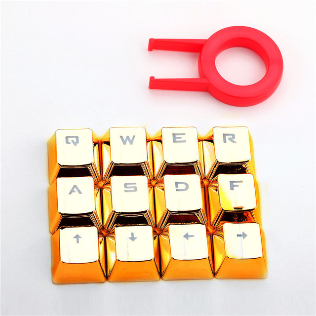 Custom 12 keys 104 keys PBT gaming keycap electroplating metal texture mechanical keyboard light transmission keycap