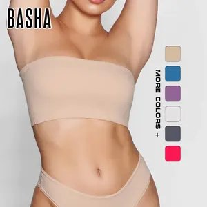 BASHAsports Customized Buttery Soft Pullover Style Strapless Bandeau Bra Casual Wear Outdoor Bra