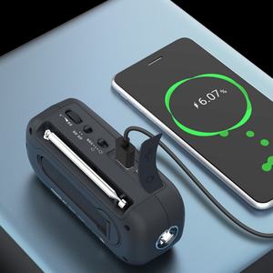 Radio Portátil Recargable de Emergencia con Manivela, 1200 mAh, con Cargador de Teléfono, Linterna LED, Sirena SOS y Radio FM, de Fábrica OEM - Product Image 3