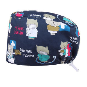 Casquettes chirurgicales en papier de renard de femme de soie de merveille de théâtre d'opération pour des chapeaux de tissu de cheveux longs - Product Image 6