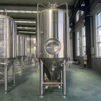 500L 1000L 2000L Voedselveilige 304/316 RVS gejackete conische bierfermentatietank voor drankenverwerking