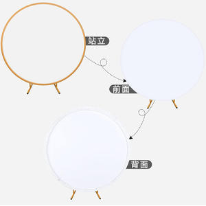 Couverture en tissu élastique en <span class=keywords><strong>fer</strong></span> <span class=keywords><strong>forgé</strong></span> couverture de porte en arc rond couverture de toile de fond étagère pour la mise en scène de mariage d'anniversaire - Product Image 6