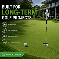 Gazon artificiel synthétique haute densité pour putting green de golf, pour entraînement en intérieur et en extérieur sur les terrains de golf