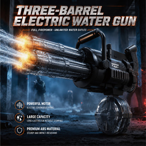 <span class=keywords><strong>Pistolet</strong></span> à <span class=keywords><strong>eau</strong></span> électrique Gatling à triple canon rotatif avec sac à dos grande capacité, puissant lanceur d'<span class=keywords><strong>eau</strong></span> automatique pour enfants, idéal pour l'été - Product Image 1