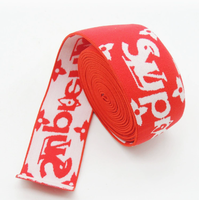 Bande élastique en polyester jacquard à haute élasticité, imprimée, pour accessoires de lingerie et sous-vêtements, avec texte de logo personnalisé