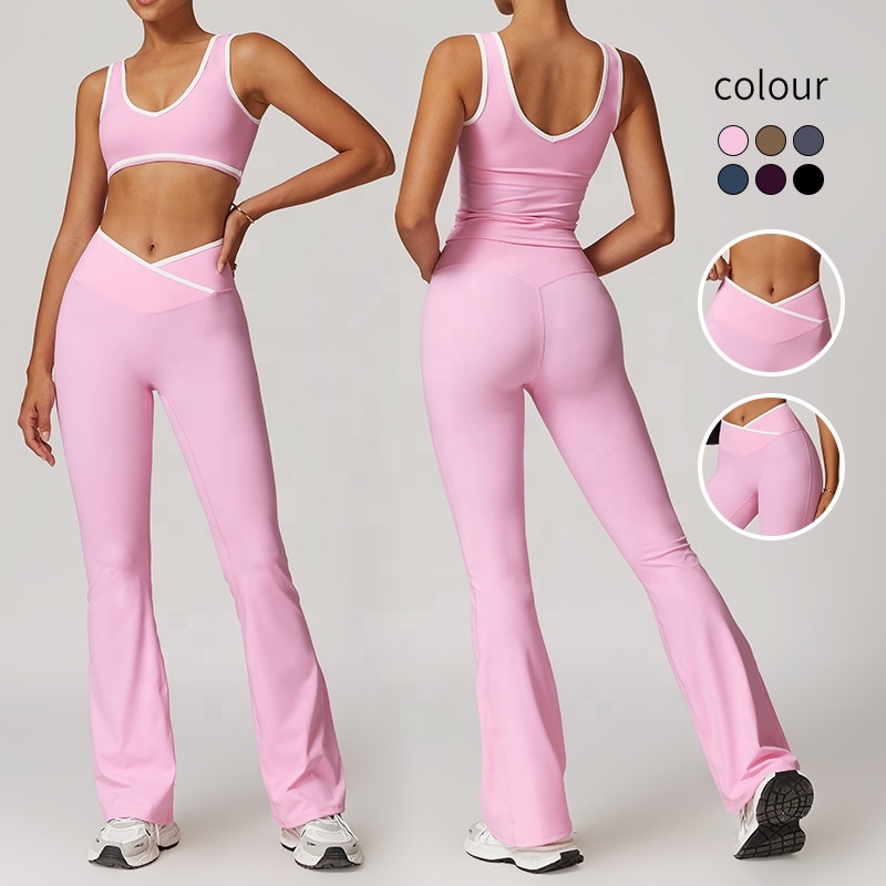 Custom 2 Piece Tracksuit Set Women Gym Running Yoga Sportswear Sports Bra Crop Tank High Waist Shorts Workout Outfits for Women