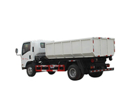Camion benne à ordures diesel ISUZU 4x2 avec crochet, chargement latéral 5m³/10m³, transmission manuelle avec moteur et boîte de vitesses, en promotion