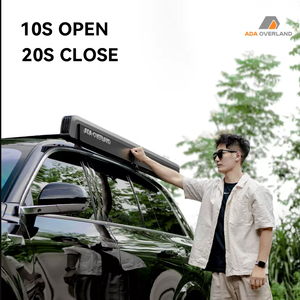 กันสาดรถยนต์อลูมิเนียม ADA OVERLAND รุ่นใหม่ ติดตั้งง่าย พร้อมระบบล็อคป้องกันการชน ปิดอัตโนมัติ พร้อมแถบไฟ LED 3 เส้น - Product Image 4