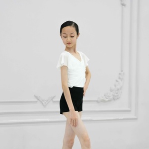 Enfants <span class=keywords><strong>classique</strong></span> <span class=keywords><strong>danse</strong></span> <span class=keywords><strong>tenue</strong></span> été enfants <span class=keywords><strong>danse</strong></span> Blouse blanc formation Dancewear filles chemises exercice Ballet Wrap Blouse - Product Image 4