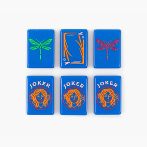 Juego de Mahjong Personalizado de 160/166 Piezas Pintadas a Mano, Serie Botánica de Jardín, Fichas de Mahjong Acrílicas Transparentes - Product Image 3