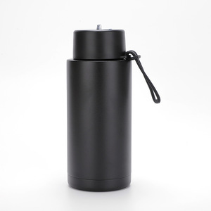 34oz <span class=keywords><strong>1000ml</strong></span> Frank paslanmaz çelik spor su şişesi çift duvar vakum yalıtımlı kullanımlık Flip için hasır kapak kayış iş - Product Image 5