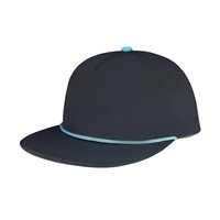 Gorra de Béisbol Estructurada de 5 Paneles con Visera Plana, Cordón Ajustable, Logotipo Bordado Personalizado, Tela de Secado Rápido, Venta al Por Mayor