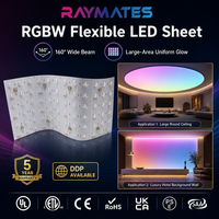 Feuille LED Premium 4-en-1 découpable ultra-mince RGBW DC24V, feuille LED flexible pour rétroéclairage mural en marbre