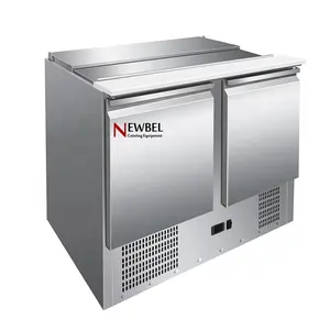 Newbel S902顶级沙拉德特冷藏三明治准备桌沙拉冰箱酒吧装备沙拉披萨柜台冰箱展示