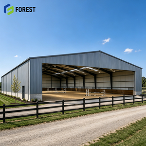 Structure de manège équestre préfabriquée en acier, à grande portée, pour l'entraînement et les sports équestres - Product Image 1