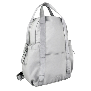 Loxy Lightweight Nylon Gym Backpack with Adjustable Strap and Zipper Closure Modern Casual Style Unisex Gray Water Resistant - Product Image 2
