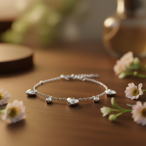 Amy Amy – Bracelet à breloques en argent 925 avec pendentif en forme de cœur pour femmes, usage quotidien, style romantique, bijoux fins P0172 - Product Image 2